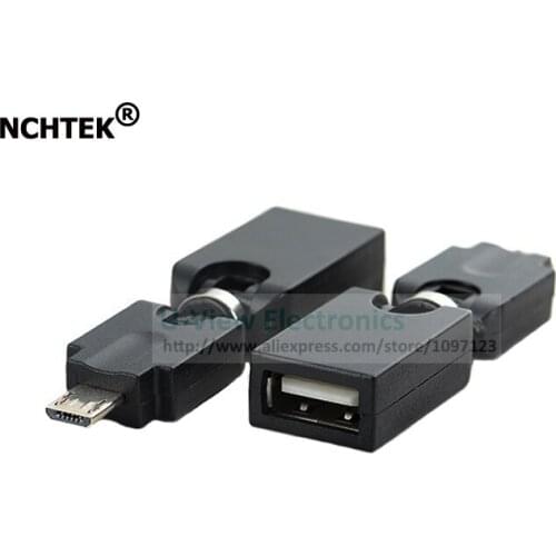 NCHTEK Flex USB Micro 5Pin Male to USB 2.0 Female 360 Degree Rotating Swivel Twist Extension Adapter/Free Shipping/2PCS
