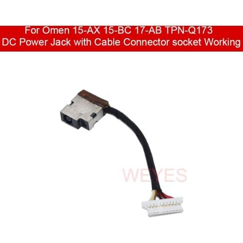 New For HP Omen 15-AX 15-BC 17-AB TPN-Q173 DC Power Jack with Cable Connector socket Working