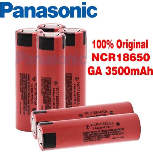 Original Panasonic NCR 18650GA 30A discharge 3.7V 3500mAh 18650 rechargeable battery for toy flashlight flat-top lithium battery