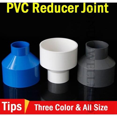 1pcs PVC Pipe Reducing Connector Hydroponics Frame Pipe Socket Joint Irrigation System Water Supply Pipe Fittings Adapter