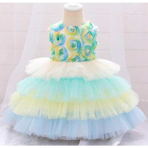 PLBBFZ Kids Flower Petal Toddler Baby Girl Infant Princess Dress Baby Girl Dress Cake Party Wedding for First Year Birthday