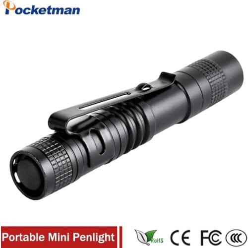 Portable Mini Penlight XPE-R5 LED Flashlight Torch Hugs by Pocket Light Outdoor Camping Light For 1* AAA Battery Free shipping