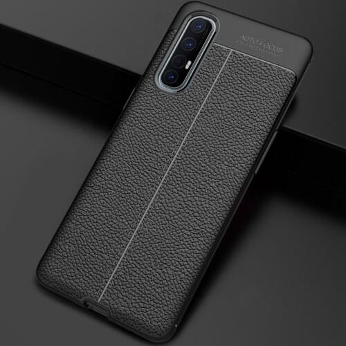 Reno 3 Pro Case for OPPO Reno 3 Pro Litchi Pattern leather Soft TPU COVER for Reno 3 Coque for Reno 3 Pro Capa Fundas