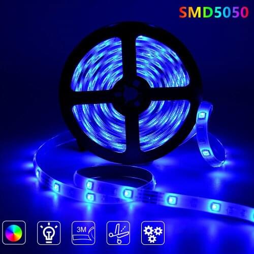 RGB LED Light Strips Flexible Lamp Ribbon Light Tape SMD5050 TV LED Backlight Strip Lamp rgb Decoration Lighting 5m 10m 15m 20m
