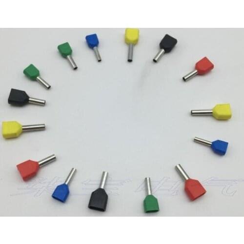 TE1010 cold terminal Two - wire pre - insulated terminal block Tubular terminal pin terminal 1000pcs/lot