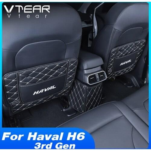Vtear Back Seat Anti-Kick Mat PU Leather Seat Pad Rear Cover Cushion Car Interior Accessories Parts For Haval H6 3rd Gen
