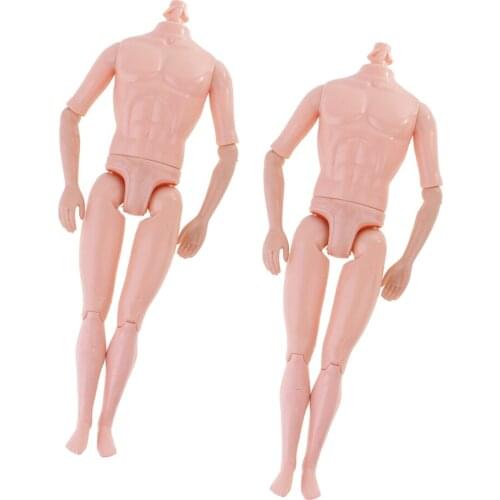 2pieces Nude Body 1/6 Joints Doll Action Figure Movable For Barbies Boyfriend Costume DIY