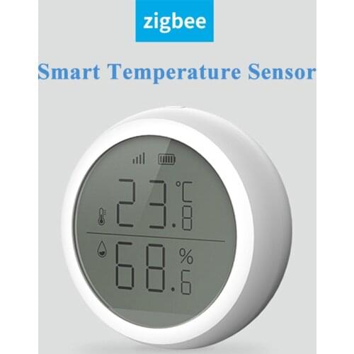 2020 New ZigBee Temperature Humidity Sensor Security Smart Home Building Automation LCD Screen Display for TuYa Smart Life APP