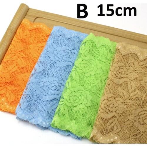 4 Meters/lot 15cm Elastic Lace Trim Stretch Lace Fabric For Bra Underwear Clothing Lingeire Sewing Appliques lace
