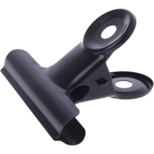 5 Pcs Bulldog Letter Clips Stainless Steel Black Metal Paper File Binder Clip Stationary Office Supplies