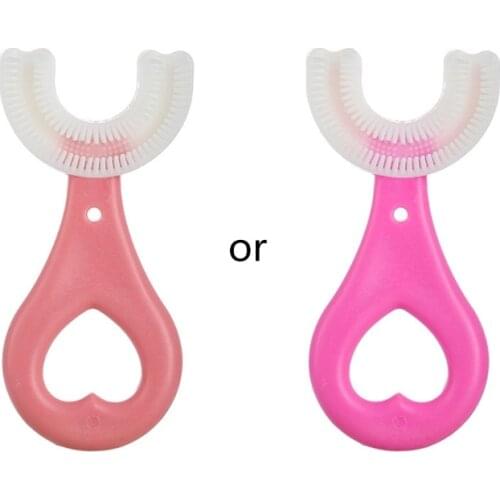 9cm Manual Silicone Baby Yoothbrushing Artifact U-Shaped Children Toothbrush Detal Oral Care Cleaning Brush