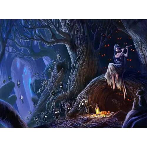 Full Round 5D Diy Hand Made Diamond Contain Diamond Painting Exquisite Stitch of mosaic strange forest picture home deco
