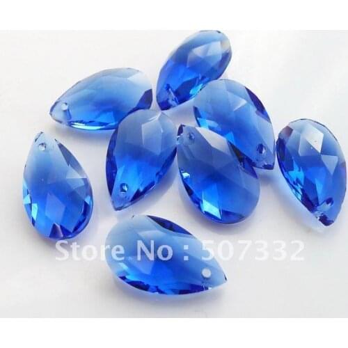 Free Shipping! Wholesale AAA Top Quality 16mm 6106 Crystal almond/pear Pendant sapphir colour 60pcs