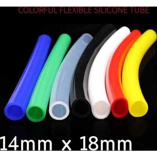 Colorful Flexible Silicone Tube ID 14mm x 18mm OD Food Grade Non-toxic Drink Water Rubber Hose Milk Beer Soft Pipe Connector