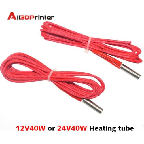12V 30W/24V 40W 1M Ceramic Cartridge Heater 6*20mm For Extruder 3D Printer Parts Heating Tube Extrusion Heat