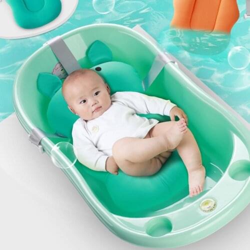 Baby Bath Pillow Soft Nonslip Baby Bath Mat Comfy Floating Bathing Pad for Newborn Infant Toddler