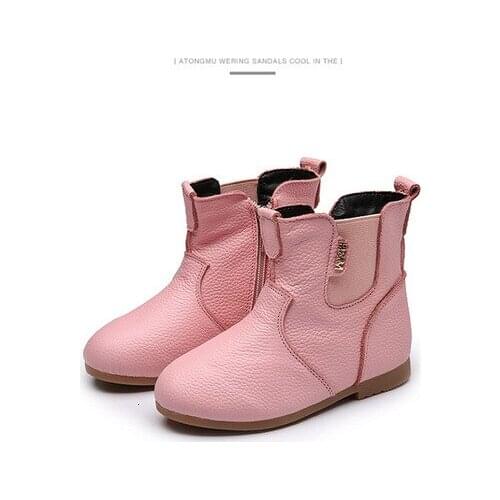 Kids Shoes Kids boots genuine leather snow boots for girls chaussures fille hiver girl shoes autumn winter laarzen meisjes sale