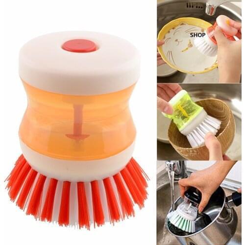 DHL free 50pcs Wash Bowl Brushes Pot small Bowl Scrubber Cups Bowl Dishes Washing Tool Plastic Cleaning Brush