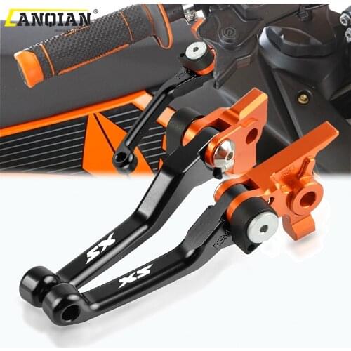 For 65 85 105 125 144 150 250 450 525 540 SX Motorcycle Accessories CNC Aluminum Dirt Bike Handle Folding Brake Clutch Lever