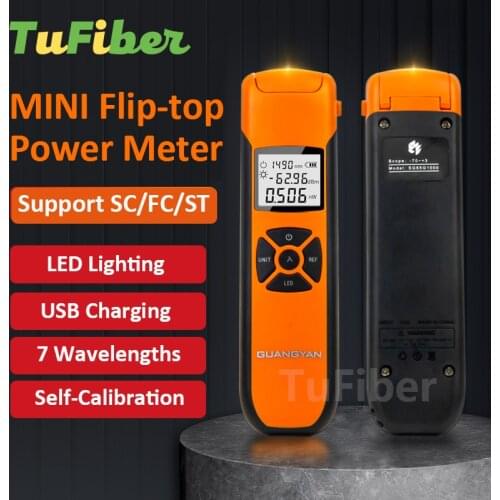 Optical Power Meter G10 New High Precision Rechargeable Battery Fiber Optic Power Meter With Flash Light OPM Free Shipping