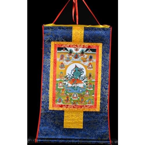 Tibetan Thangka scroll painting art buddhist thangkas,Thanka Embroidery decorative painting Traditional culture collection