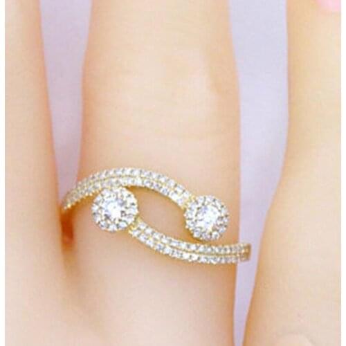 Milangirl Classic Ring Mosaic Round Female Ring for Women Engagement Party Wedding Jewelry Banquet Accessories