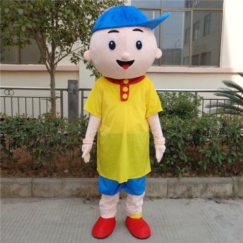 Caillou Mascot Costume Adult Size Caillou Boy Cartoon Mascot Costumes for Halloween Party Event