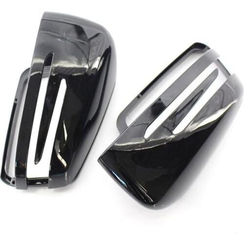 ABS Plastic Left Right Door Side Mirror Cover Caps Gloss Black For Benz E E300/E350/E550 C C200/C250 S Class W212 W204 W221
