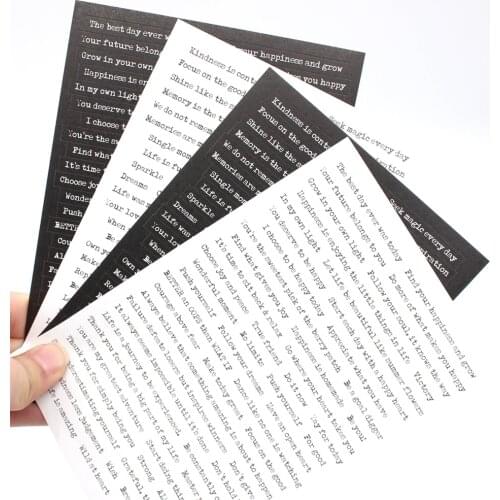 KSCRAFT 4pcs Words Stickers for Scrapbooking DIY Projects/Photo Album/Card Making Crafts
