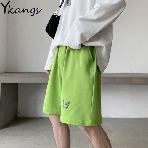 Summer Butterfly Print Solid Cycling Sports Joggers Fashion Shorts Female Korean Style Harajuku Fitness Biker Shorts Women 2021