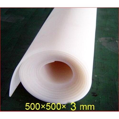 3mm thickness,500X500X3mm Translucent/milky white silicon rubber sheet For heat Resist Cushion ,100% Virgin Silikon Rubber Pad
