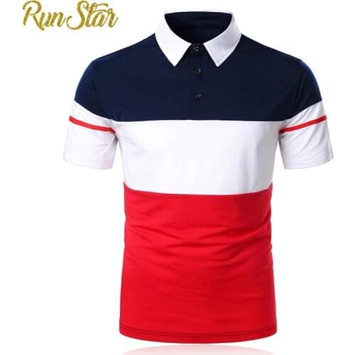 2021 Men Brand polo shirt men Summer Tops Cotton Short Sleeve Striped Classic & Business homme Male Clothing Tops