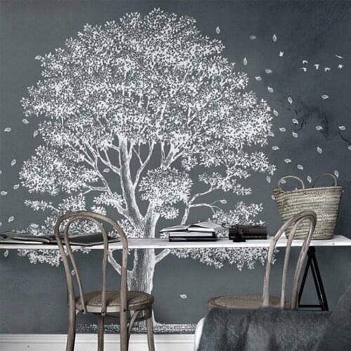 Custom Any Size Mural Wallpaper Modern Hand Painted Abstract Tree Art Background Wall Decor Living Room Bedrooom Papel De Parede