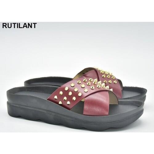 Latest Design Women Slippers Simple and Easy Lady Slippers African Style Womens Shoes Ladies Dress Shoes Italian Party Pumps