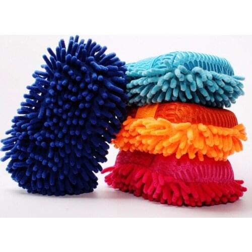 Ultrafine Fiber Chenille Anthozoan Car Wash Gloves Brushes Microfiber Car Motorcycle Washer Car Care Cleaning Brushes