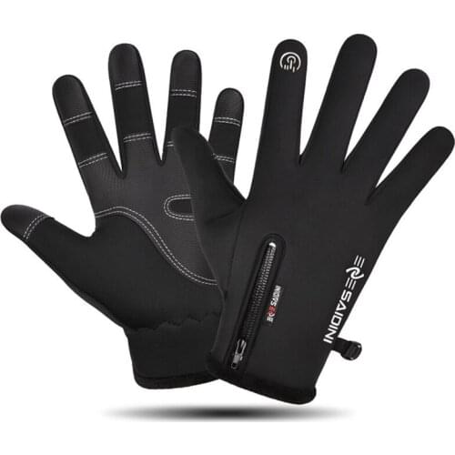 Winter Cycling Gloves Fleece Black Outdoor Mens Motorcycle Touch Screen Ski Windproof Waterproof Long Warm Enduro Bicycle Glove