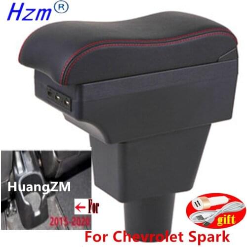 For Chevrolet Spark Armrest For Chevrolet Spark III Interior Center Console Storage Box Arm Rest Car Accessories Parts 2015-2020