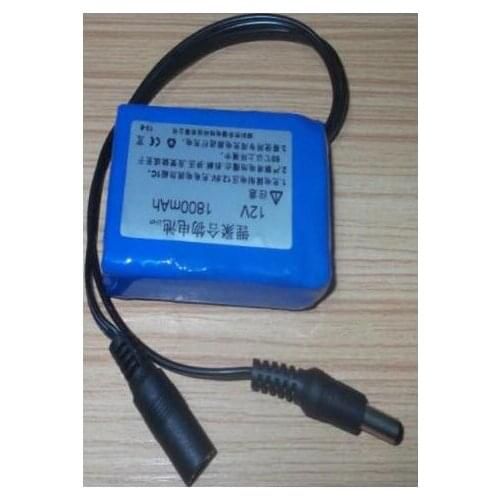 Free ship 12V 1800mAh polymer lithium battery li-ion rechargeable battery GPS LED lamp monitoring battery with 12.6V 1A charger