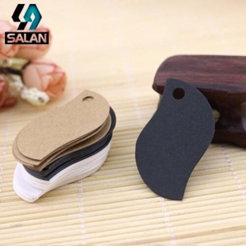 Retro kraft paper white card black card leaves decorative jewelry card tag tag luggage gift bag tag card wholesale