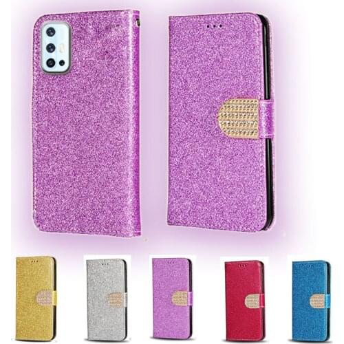 Luxury Glitter Diamond Flip Leather Wallet Phone Case For Vivo V19 Neo Phone stand function cover card slot