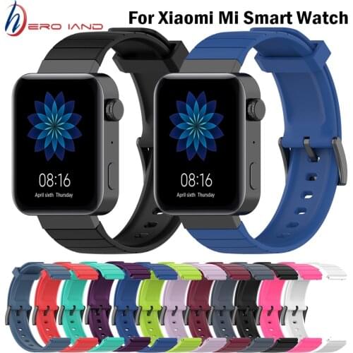 Silicone Strap for Xiaomi MI Smart Watch Sport Replacement Bracelet Original Watchband for Xiaomi Watchband 18mm Universal Band