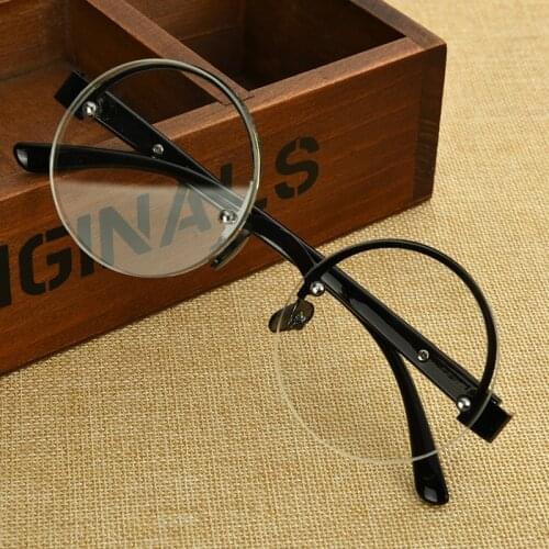 Anti-fatigue Reading Glasses Natural Crystal Glass Stone Presbyopia Eyeglasses Male High-definition Round Brown Reading Glasses