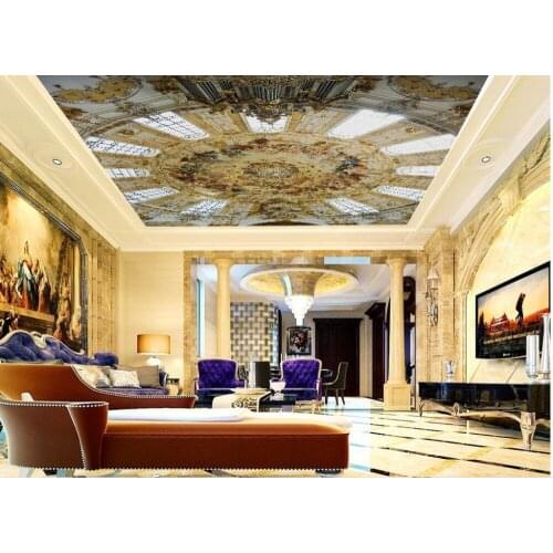 Home Decoration 3d ceiling murals wallpaper Continental dome auditorium ceiling zenith sky ceiling wallpaper