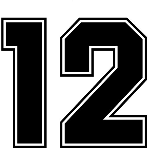 Funny racing number 12 vinyl car sticker reflective waterproof car decal stickers on car truck bumper rear window 10cm