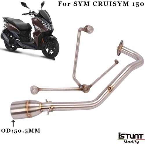Motorcycle Exhaust Scooter Escape Stainless Steel Connect Link Tube Pipe Modified For SYM CRUISYM 150 cruisym150 150CC