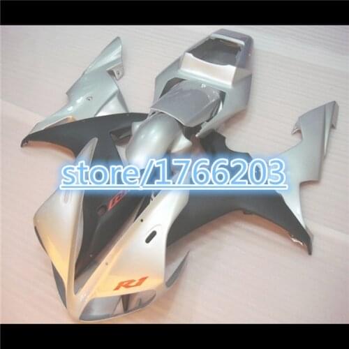 YZFR1 For Silver black 02 03 YZF R1 YZF-R1 02-03 YZF 1000 Silvery YZF1000 2002 2003 02 03 Fairing Kit BBF