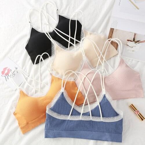 Women Sexy Tube Top Bra Female Crop Tops Seamless Underwear Sleeveless Sexy Lingerie Beauty Back Cropped Bra Bandeau Top Tank