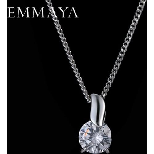 EMMAYA Bijoux Female Top Quality Multi Prongs AAA+ CZ Pendant Necklaces For Women Wholesale Cheap Crystal Jewelry