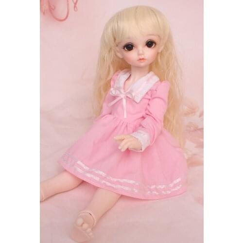 1/3 1/4 1/6 1/8 Bjd doll clothes Pink bow dress customize measurement