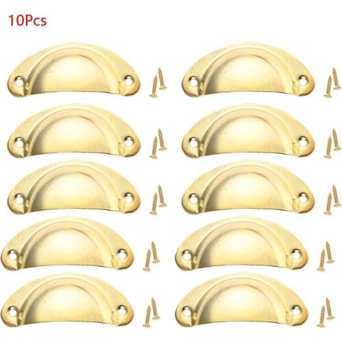 10 82mm Cabinet Handles Durable Metal Drawer Dresser Pulls Classic Bin Style Cupboard Grips Furniture Decorative Pull with Screw